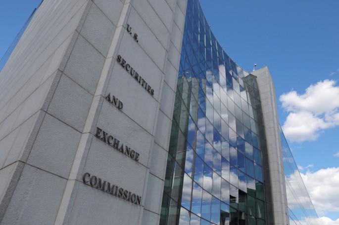 Signage is seen at the headquarters of the U.S. Securities and Exchange Commission (SEC) in Washington, D.C., U.S.