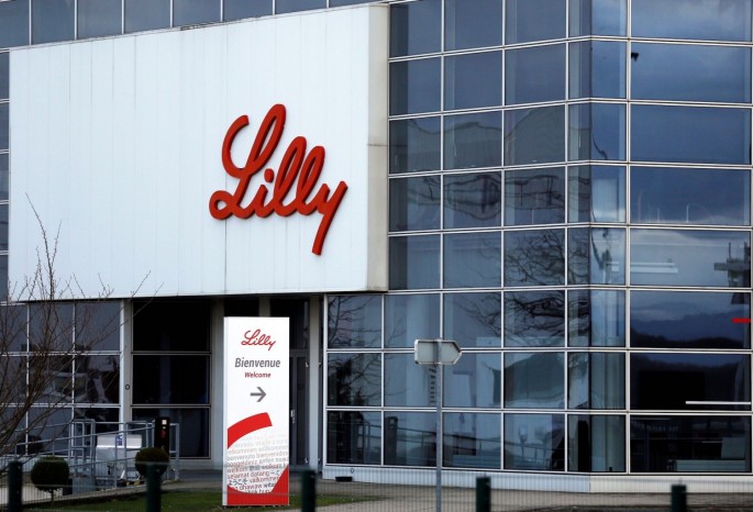 The logo of Lilly is seen on a wall of the Lilly France company unit, part of the Eli Lilly and Co drugmaker group, in Fegersheim near Strasbourg, France