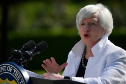 U.S. Treasury Secretary Janet Yellen speaks during a news conference, after attending the G7 finance ministers meeting, at Winfield House in London, Britain