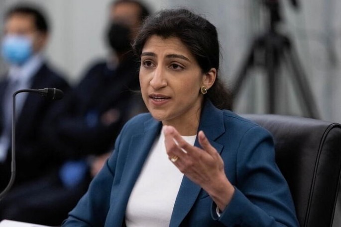 FTC Commissioner nominee Lina M. Khan testifies during a Senate Commerce, Science, and Transportation Committee hearing on the nomination of Former Senator Bill Nelson