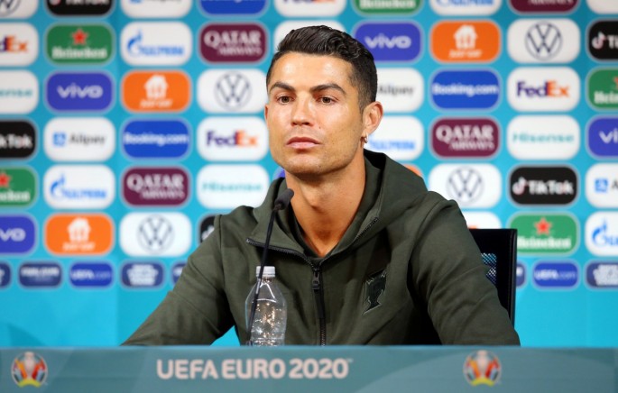 Euro 2020 - Portugal Press Conference - Puskas Arena, Budapest, Hungary - June 14, 2021 Portugal's Cristiano Ronaldo