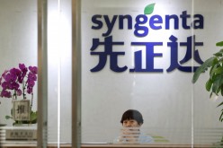 A Syngenta logo is seen at its China headquarters in Beijing, China