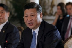 Chinese President Xi Jinping speaks during a meeting with then-U.S. President Donald Trump at Trump's Mar-a-Lago estate in Palm Beach