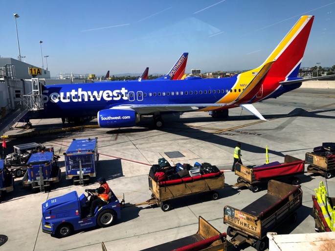 A Southwest Airlines Boeing 737-800 plane is seen at Los Angeles International Airport (LAX) in the Greater Los Angeles Area, California, U.S.