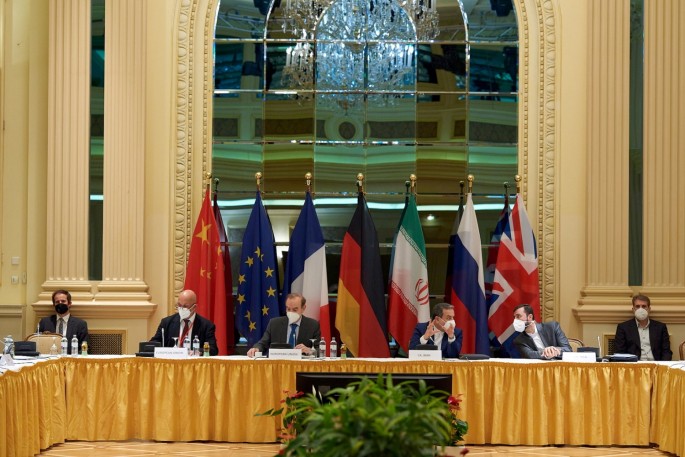 European External Action Service (EEAS) Deputy Secretary General Enrique Mora, Iranian Deputy at Ministry of Foreign Affairs Abbas Araghchi and Iran's ambassador to the U.N.
