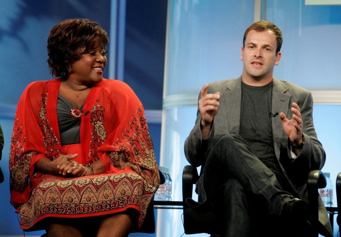 Actors Loretta Devine (L) and Johnny Lee Miller, two of the stars of the series "Eli Stone" take part in a panel discussion at the Disney ABC