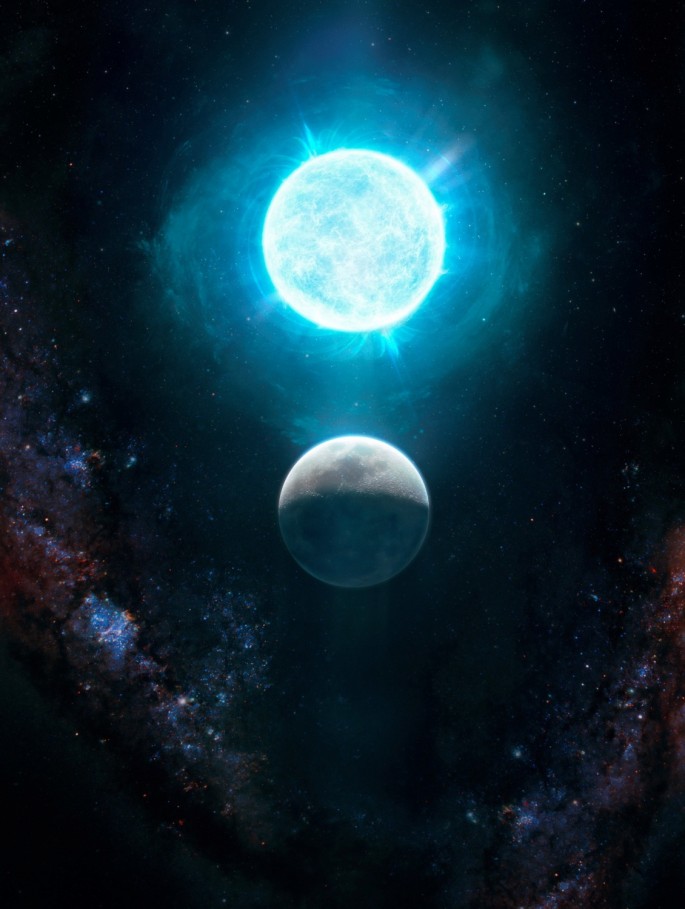 A newfound small white dwarf, called ZTF J1901+1458 and located 130 light-years from Earth, that is slightly larger than the size of the moon in diameter 