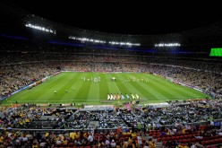 A general view of Donbass Arena before the Group D Euro 2012 soccer match between Ukraine and England in Donetsk