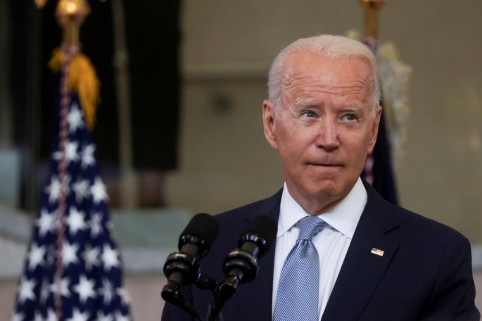 U.S. President Joe Biden pauses as he delivers remarks on actions to protect voting rights in a speech at National Constitution Center in Philadelphia, Pennsylvania, U.S