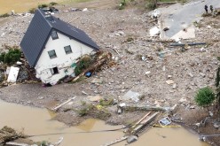 A general view of flood-affected area following heavy rainfalls in Schuld, Germany