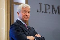 JP Morgan CEO Jamie Dimon looks on during the inauguration the new French headquarters of JP Morgan bank in Paris, France
