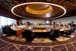 Leaders attend the retreat session of the APEC Summit in Port Moresby,