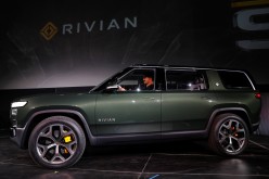 Rivian introduces all-electric R1S SUV at Los Angeles Auto Show in Los Angeles, California,