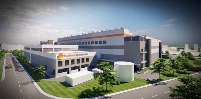  An artist's rendering shows the possible look of a new fab for the chipmaker GlobalFoundries' in Singapore, in this handout picture obtained