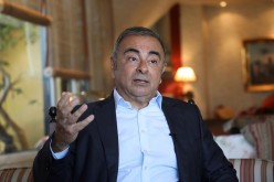 Former Nissan Chairman Carlos Ghosn talks during an interview with Reuters in Beirut, Lebanon 