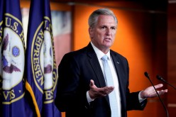 House Minority Leader Kevin McCarthy (R-CA) speaks to the media during a briefing on Capitol Hill in Washington, U.S.