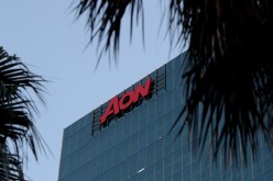 An office building with the Aon logo is seen amid the easing of the coronavirus disease (COVID-19) restrictions in the Central Business District of Sydney, Australia, 