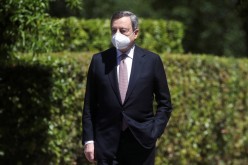  Italian Prime Minister Mario Draghi arrives for the virtual G20 summit on the global health crisis, at Villa Pamphilj in Rome, Italy,