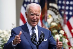 U.S. President Joe Biden delivers remarks during an event to celebrate the 31st anniversary of the Americans with Disabilities Act (ADA) in the White House Rose Garden in Washington, U.S.,