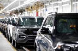 2020 Ford Explorer cars are seen at Ford's Chicago Assembly Plant in Chicago, Illinois, U.S.