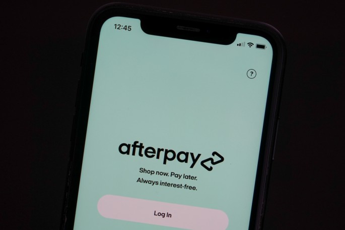 The Afterpay app is seen on the screen of a mobile phone in a picture illustration taken