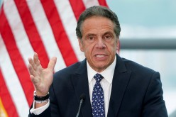 New York Governor Andrew Cuomo gives a press conference in the Manhattan borough of New York City, New York, U.S.