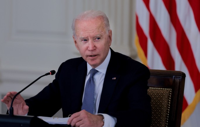 U.S. President Joe Biden in the State Dining Room at the White House in Washington, U.S.,