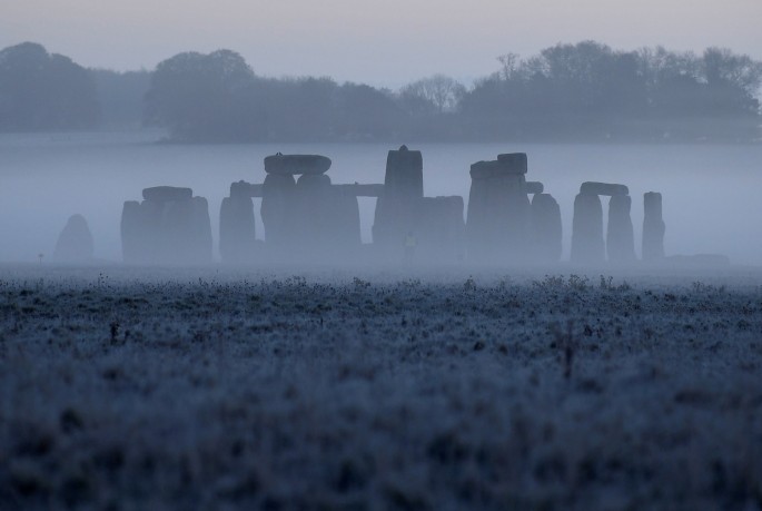 Stonehenge ancient stone circle is seen at dawn, near Amesbury, Wiltshire, Britain,