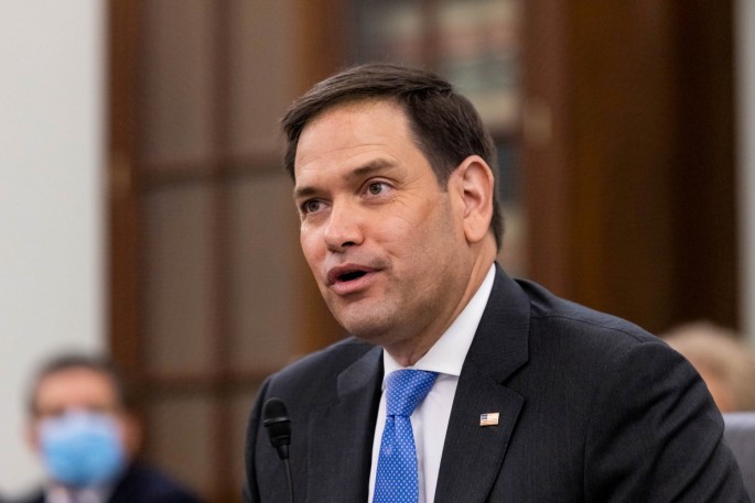 Senator Marco Rubio (R-FL) speaks during a Senate Commerce, Science, and Transportation Committee hearing on Capitol Hill in Washington, U.S