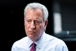 New York City Mayor Bill de Blasio gives his remarks to the media regarding a probe that found New York Governor Andrew Cuomo sexually harassed multiple women