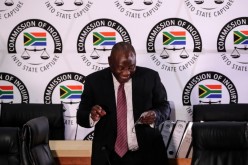 South African President Cyril Ramaphosa appears to testify before the Zondo Commission of Inquiry into State Capture in Johannesburg, South Africa