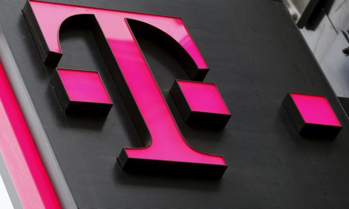  The logo of T-Mobile Austria is seen outside of one of its shops in Vienna, Austria,