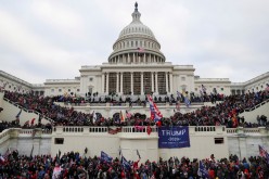 Supporters of U.S. President Donald Trump gather in front of the U.S. Capitol Building in Washington, U.S