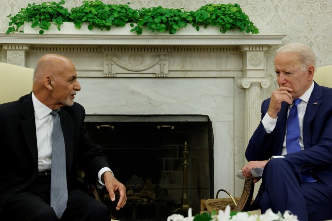 U.S. President Joe Biden meets with Afghan President Ashraf Ghani at the White House, in Washington, U.S