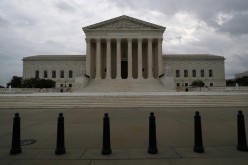 Storm clouds roll in over the U.S. Supreme Court, following an abortion ruling by the Texas legislature, in Washington, U.S., 