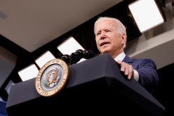 U.S. President Joe Biden delivers remarks on response in the aftermath of Hurricane Ida from the Eisenhower Executive Office Building on the White House campus in Washington, U.S