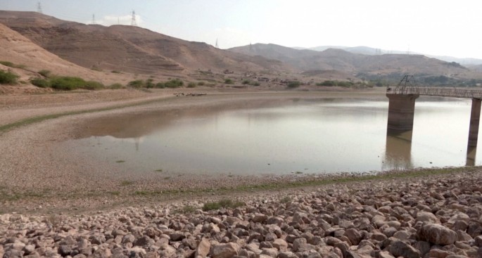 A screen grab shows the Wadi Sheib reservoir in Balqa, Jordan 