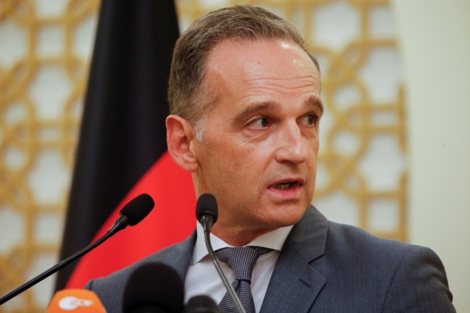  German Foreign Minister Heiko Maas speaks during a news conference in Doha, Qatar, 