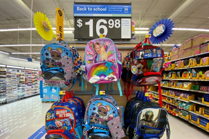 Back to school supplies are shown for sale at a Walmart store during the outbreak of the coronavirus disease (COVID-19) in Encinitas, California, U.S.