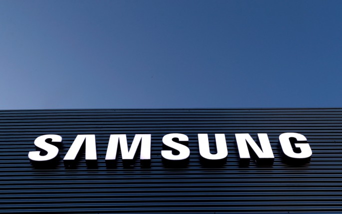 The logo of Samsung is seen on a building during the Mobile World Congress in Barcelona,