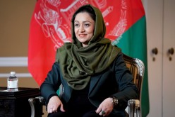 Afghan Ambassador to the United States Roya Rahmani speaks during an interview with Reuters in Washington, U.S.
