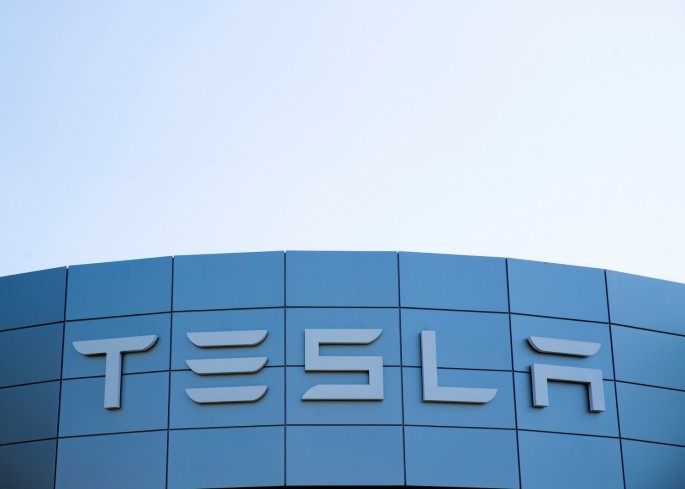 A Tesla service center is shown in Costa Mesa, California, U.S.