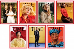 A combination of photos shows the covers of Time magazine's 100 most influential people in the world editions in this handout photo released to Reuters on