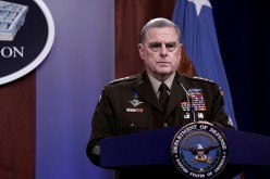 Joint Chiefs of Staff Chairman Army General Mark Milley holds a news briefing at Pentagon in Arlington, Virginia, U.S.