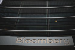  An exterior view of the Bloomberg building is seen in New York, 