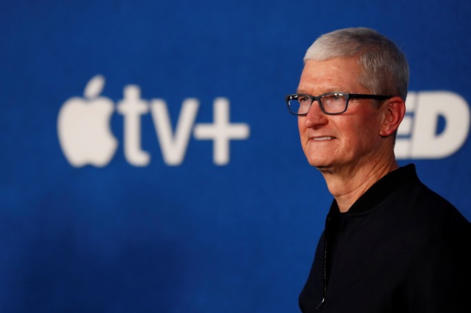 Apple CEO Tim Cook attends the premiere for season two of the television series "Ted Lasso" at Pacific Design Center in West Hollywood, California, U.S