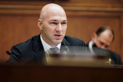 Rep. Anthony Gonzalez (R-OH) attends a House Financial Services Committee hearing in the Rayburn House Office Building in Washington, U.S