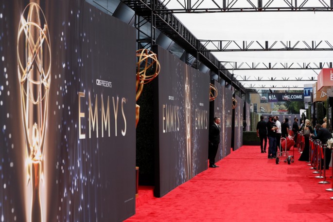 A general view shows the red carpet ahead of the 73rd Primetime Emmy Awards in Los Angeles, U.S.,