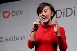 President of Didi Chuxing Jean Liu speaks during a news conference about their Japanese taxi-hailing joint venture in Tokyo, Japan