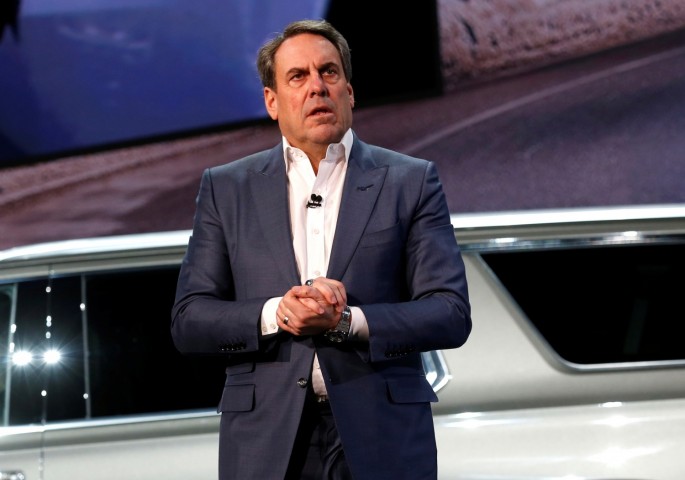 General Motors President Mark Reuss talks about the Chevrolet 2021 Suburban and Tahoe SUVs in Detroit, Michigan, U.S.